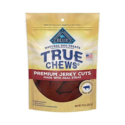 Blue Buffalo True Chews Premium Jerky Cuts Dog Treats, Made in the USA with Natural Ingredients, Beef, 10-oz Bag - Image 1