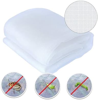 Agfabric Garden Netting 6.5'x15' Insect Pest Barrier Bird Netting for Garden Protection,Row Cover Mesh Netting for Vegetables Fruit Trees and Plants,White - Image 2