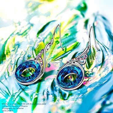 Kate Lynn Phoenix Earrings for Women, Crystal Earrings Jewelry for Women, Birthday Gifts for Women Wife Girlfriend Mom Grandma, Unique Earrings for Christmas Mothers Day - Image 3