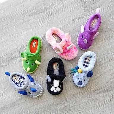 Dearfoams Easter Basket Stuffers Gifts for Kids Washable Animal Critter Slippers, Unicorn, 1 Big Kid - Image 2
