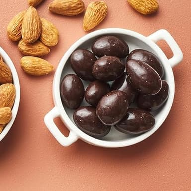 Yupik Sugar Free Dark Chocolate Almonds, 2.2 lb (35.2 oz), Kosher, Dark Chocolate Covered Roasted Almonds, Nuts Dipped in Chocolate, Source of Fiber, Crunchy & Smooth, Sugar-Free Snacks - Image 5