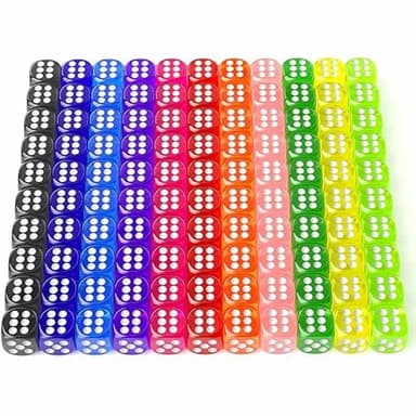 Rerdeim 110 Pieces Dice Set, Colored Game Bulk Dices, Colorful Dices, 6 Sided Dice for Classroom Teaching, Board Game, Playing, Rolling, Small Six Sided 11 Color Red, Yellow, Blue, Green and More - Image 7