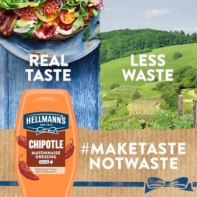 Hellmann's Mayonnaise Dressing 8 Count Mild Chipotle for Tacos, Grilled Chicken Sandwiches & More, with Real Ingredients & No Artificial Flavors, 11.5 oz - Image 5