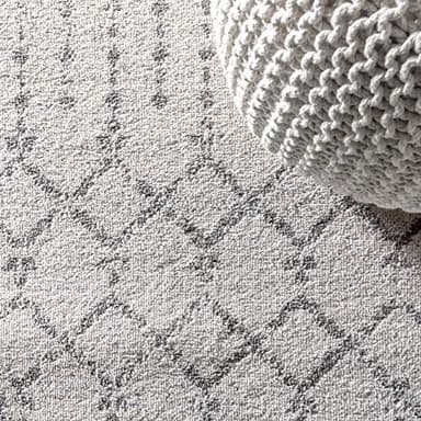 JONATHAN Y Boho Vintage Diamond Cream/Gray Indoor Area Rug 8X10 ft, Moroccan Hype for Living Room, Bedroom, Kitchen, Office, Easy-Cleaning, High Traffic, Pet-Friendly, Non-Shedding (MOH101B-8) - Image 7