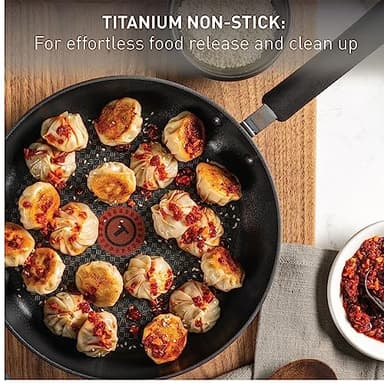 T-fal Ultimate Hard Anodized Non Stick Jumbo Cooker With Lid & Helper Handle 5 Quart, Oven Broiler Safe 400F, Lid Safe 350F, Cookware, Deep Frying Pan, Skillet, Pots and Pans, Dishwasher Safe, Grey - Image 3