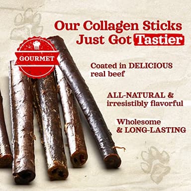 Natural Farm Bully Coated Gourmet Collagen Sticks (4 Inch, 25 Pack) – Real Bully Beef Coated, 95% Natural Collagen Dog Chews, Supports Healthy Joints, Skin & Coat - Best for Small & Medium Dogs - Image 6