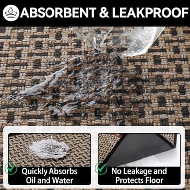 YDKGL Door Mat Entrance 24x35, Dirt Resistant and Absorbent, Non-Slip Rubber Backing Floor Mats, Easy Clean Low-Profile Doormat for Entryway, Front Door, Inside Entrance, Black - Image 6