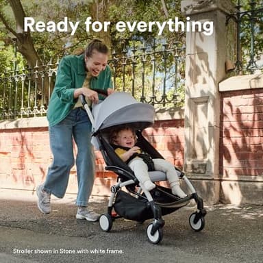 Stokke YOYO3 Stroller from 6 Months - Includes Black Frame/Olive Seat Cushion + Canopy - Folds in & Out in a Flash - Light & Compact - Carry-On Compatible - Image 7