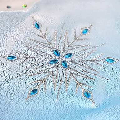 HOZIY Gymnastics Leotards for Toddler Girls 2t 3t Outfits Dance Bodysuits Freeze Snowflake Blue Diamonds Sparkles Biketard Leotard With Shorts - Image 4