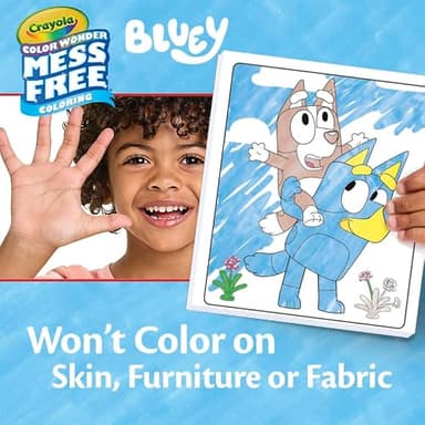 Crayola Color Wonder Bluey Activity Kit, Mess Free Coloring for Toddlers, Holiday & Christmas Gifts for Kids, Art Set for Kids, Plane Essential, Bluey Toys, 3+ - Image 4