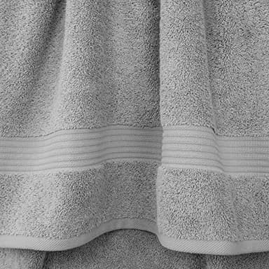 Cotton Paradise 6 Piece Towel Set 100% Cotton Soft Absorbent Turkish Towels for Bathroom 2 Bath Towels 2 Hand Towels 2 Washcloths Light Gray Towel Set - Image 3