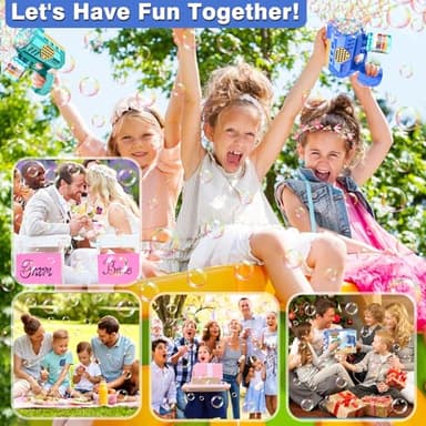 Zerhunt Automatic Bubble Gun Bubble Toys: 2-Pack Bubble Blaster Guns with Rich Bubbles for Outdoor Wedding Party Fun - Great Summer Toy for Toddlers Kids 4-8 - Ideal Gift for Birthday & Easter - Image 4