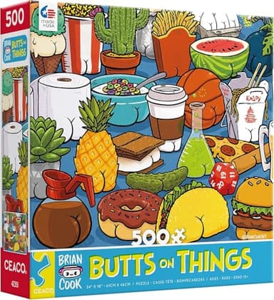 Ceaco - Brian Cook - Butts on Things - 500 Piece Jigsaw Puzzle - Image 1
