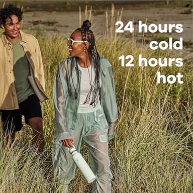 Hydro Flask Water Bottle - Insulated Stainless Steel - Non Spill, Leakproof in 21 Oz Cascade Blue - Image 3