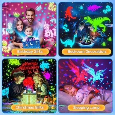 One Fire Night Light for Kids Gifts, 6 Films+78 Lighting Modes Ceiling Star Projector, Rechargeable Night Light Projector, 360°Rotating Star Lights for Bedroom Decor, Sensory Toys for Baby Boy Gifts - Image 7