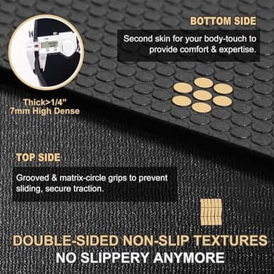 GXMMAT Extra Large Exercise Mat 16'x6'/12'x6'/10'x6'/8'x6'(7mm), Extra Wide Workout Mats for Home Gym Flooring, Non-Slip Thick Durable Cardio Mat for MMA,Plyo,Jump Rope,Weights,Fitness,Shoe-Friendly - Image 4