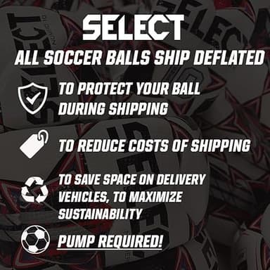 SELECT Numero 10 Soccer Ball, White/Black NFHS V25, Size 5 - Image 7