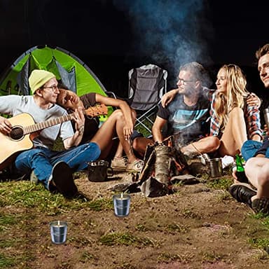 Citronella Candles Outdoor Small Metal Bucket Candle Soy Wax Fly Candle Use for Outdoor and Indoor - 12 Pack - Image 4