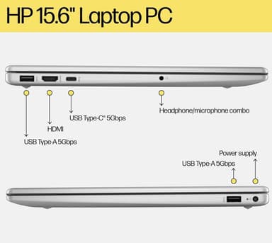 HP 15.6" Laptop Computer for College Student Home Study & Business, 16GB DDR4 RAM, 1TB PCIe SSD, Intel Processor (Beat i3-1115G4), FHD, WiFi 6, BT 5.3, Type-C, HDMI, Webcam, Silver, Windows 11 Pro - Image 8