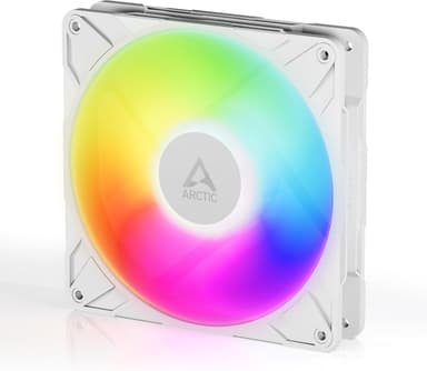 ARCTIC P14 Pro A-RGB (White) - Powerful Premium Fan, 140 mm PWM Fan with Y-Cable Splitte, 400-2500 RPM, 0 RPM <5% PWM, 5V Digital RGB, Fluid Dynamic Bearing - White - Image 2