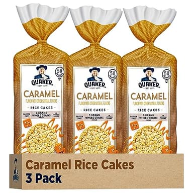 Quaker Large Rice Cakes, Caramel, Pack of 3 - Image 1
