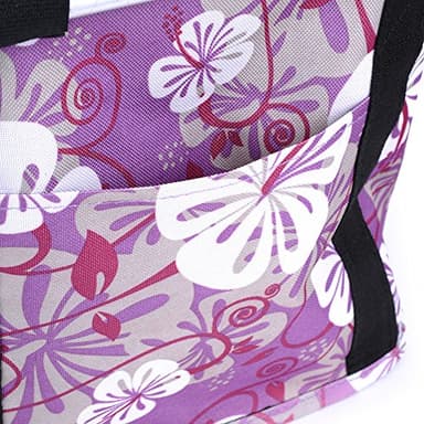 Pet Dog Bike Basket & Carrier Bag- Foldable Detachable Pet Travel Bicycle Basket - Small Animal Dog Cat Rabbit Bike Ride Basket Carrier (Purple) - Image 3