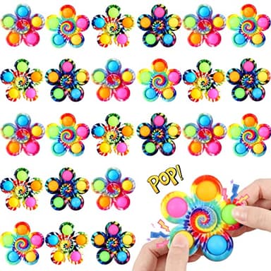 Gigilli 24 Pack Party Favors Fidget Spinners for Kids 4-8 8-12, Goodie Bags Stuffers for Kids 3-5, Pop Mini Fidget Toys Bulk ADHD Classroom Prizes, Toddler Birthday Party Gifts, Adult Anxiety Toys - Image 1