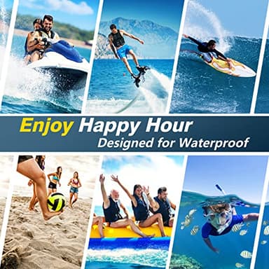 Temdan 2 Pcs Waterproof Phone Pouch, [Up to 10" Large] Universal IPX8 Waterproof Cell Phone Case Dry Bag with Lanyard for iPhone 16 Pro Max/16E/15/14/13,Galaxy S25 Ultra/S24/S23 for Vacation -Black - Image 6