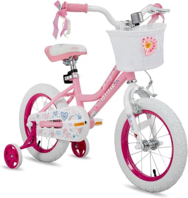 JOYSTAR Angel Girls Bike for Toddlers and Kids Ages 2-13 Years Old, 12 14 16 18 20 Inch Kids Bike with Training Wheels & Basket, 20 24 Inch Girls Bicycle with Handbrake & Kickstand - Image 2