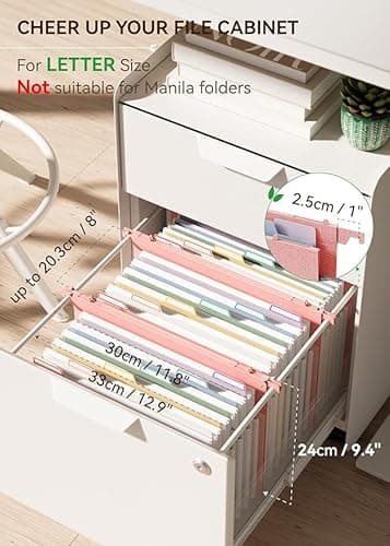 EcoStash Wheat Straw Expanding Hanging File Folders, File Organizer, 1.2" Accordion Pockets, Large Capacity, Letter Size for Filing Cabinet, 100% BPA Free, Return to Nature, Healthy Living-Pink - Image 2