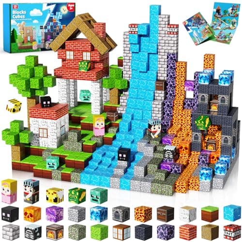 Magnetic Building Blocks - 150PCS Magnet Block Cubes Dark Hell Forest Castle, STEM Toy Building Sets for Kids Age 3+, Montessori Stacking Construction Toys Easter Gift for Boys Girls Age 4-8, 8-12 - Image 1