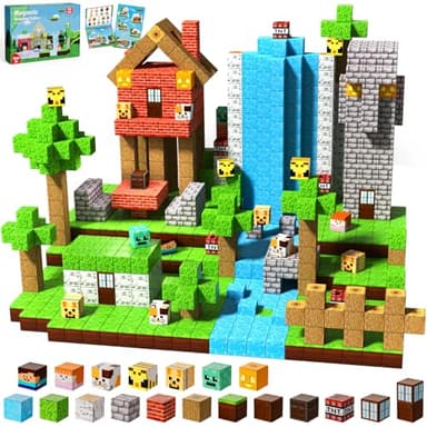 ToyUnited 150PCS Magnetic Blocks - Magnetic Building Blocks, Magnet Cubes Toys Stacking, Build Forest World Set, STEM Montessori Sensory Toys for Kids Boys Girls Ages 3-5 6-8 Easter Birthday Gifts - Image 7