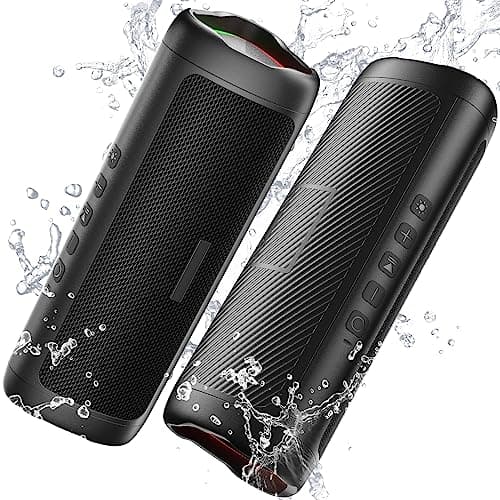 BolaButty Bluetooth Speaker, IPX5 Waterproof Speaker with HD Sound, TWS Pairing, BT5.3, Portable Wireless Speakers for Home/Party/Outdoor/Beach, Electronic Gadgets, Birthday Gift - 2 Pack, 2pcs-Black - Image 1