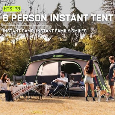 HINSTANT 4/6/8 Person Instant Tent, Waterproof Pop Up Tents for Camping with Rainfly, 60 Seconds Easy Setup, Automatic Cabin Tent for Family Camping with Expandable Carry Bag & Upgraded Ventilation - Image 9