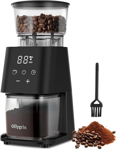 Conical Burr Coffee Grinder with Touch Panel, Adjustable Coffee Bean Grinder with 30 Grinding Settings,2-12 Cups for Espresso,French Press & Drip Coffee - Image 2
