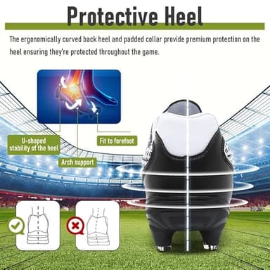 LIZRHA Soccer Shoes for Boys Girls Soccer Cleats Boys Girls Kids Athletic Outdoor Football Shoes Youth Football Cleats Outdoor & Indoor Soccer Shoes Lightweight, Running & Training for Students - Image 5