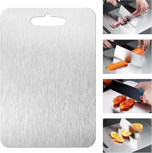 New Titanium Cutting Board - 100% Pure, Double-sided Food-grade Cutting Board For Meats, Fruits And Vegetables. (18X12in) - Image 1
