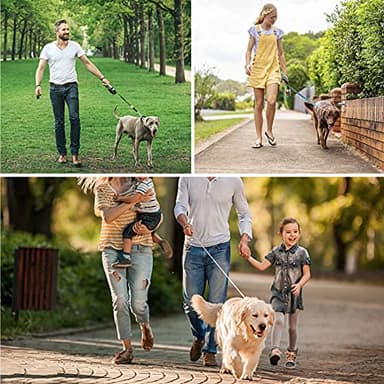 Long Dog Leash 30 FT: Heavy Duty Rope Leashes for Dogs Training with Swivel Lockable Hook Reflective Threads Bungee and Padded Handle - Dog Lead for Large Small Medium Dogs Outside Walking Hiking - Image 6
