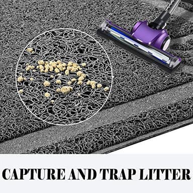 UPSKY Large Cat Litter Mat Trapper 35"×23" Traps Litter from Box and Paws Scatter Control for Litter Box Soft on Sensitive Kitty Paws Easy to Clean - Image 5