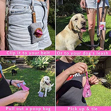 Dog Poop Bag Dispenser with One Free Roll of Biodegradable Compostable Dog Poop Bags - Eco-friendly, Waterproof, & Durable - Bag Doggie Waste Conveniently and Discretely, On the Go - Image 3