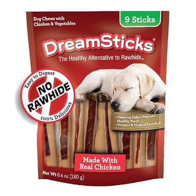 DreamBone DreamSticks, Rawhide Free Dog Chew Sticks Made with Real Chicken and Vegetables, 9 Sticks - Image 10
