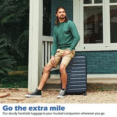 COOLIFE Expandable Suitcase PC ABS TSA Luggage 3 Piece Set Lock Spinner Carry on (Teal blue) - Image 6