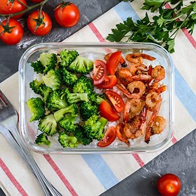 M MCIRCO [80 oz & 36 oz Extra Large Glass Food Storage/Baking Containers Set with Lids, 2 Pack 80 oz(10 cup)&2 Pack 36 oz (4.5 cup) Airtight Glass Container,Microwave,Oven,Freezer and Dishwasher - Image 2