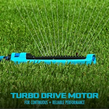 Aqua Joe SJI-OMS16 Indestructible Oscillating Sprinkler with Adjustable Spray and Metal Base, 3600 Sq. Ft. Coverage Max, 70-Foot Spray Distance Max, and 37.8-Foot Spray Width Max - Image 9