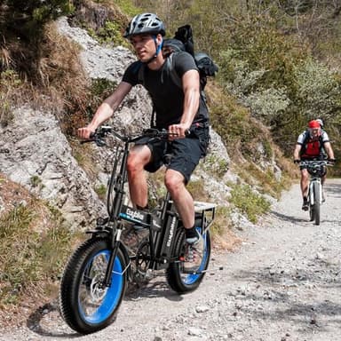 1000W Folding Electric Bike, 48V 20AH Large Removable Battery E Bike, 30+MPH, 60 Miles Max Range, 20" Fat Tire EBike for Adults, Adult Electric Bicycles for Commute Beach Snow,Dark Black - Image 7