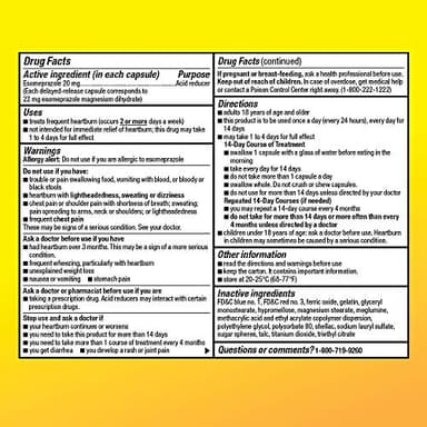 Amazon Basic Care Esomeprazole Magnesium Delayed Release Capsules, 20 mg, Acid Reducer, Heartburn Medicine, 42 Count - Image 5