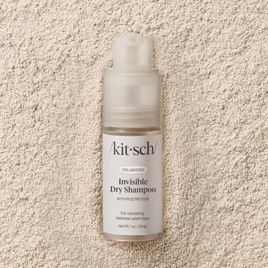 Kitsch Volumizing Rice Protein Dry Shampoo Powder - Dry Shampoo for Women & Men, No White Cast, Absorbs Oil, Non-Greasy, For Light-to-medium Hair Colors, Travel Size in Pump Form - Invisible 1oz - Image 8
