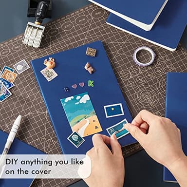 feela 16 Pack Soft Cover Journal Bulk, Lined Notebooks College Ruled for Work for Women Girl Writing, Blank Travel Journal Note Taking Notebook School Business Supplies, 8.2” x 5.5”, A5, Navy - Image 4