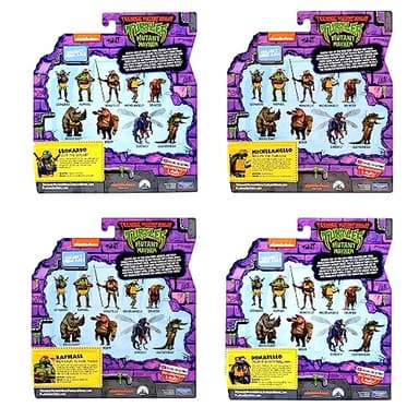 Teenage Mutant Ninja Turtles: Mutant Mayhem Basic Figure Turtle 4-Pack Bundle by Playmates Toys - Image 4