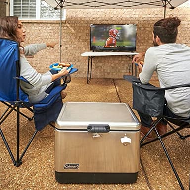 Coleman® Reunion 54 Qt. Steel Belted Cooler, Stainless Steel - Image 2